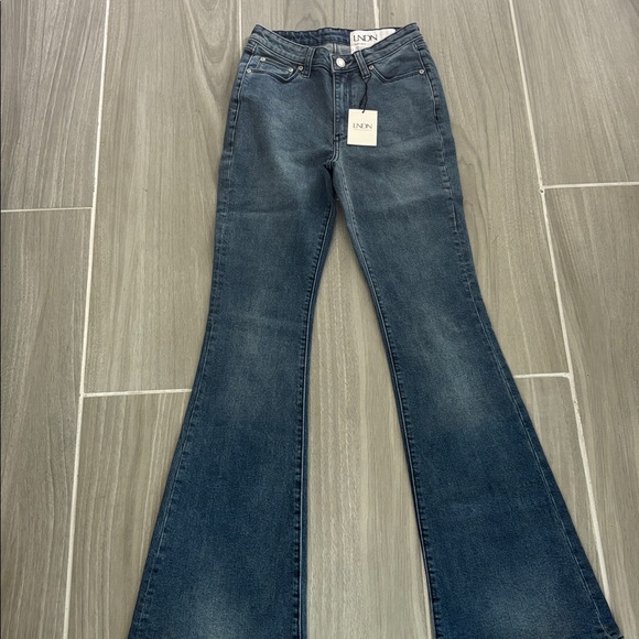 Women's Blue Boot Cut Jeans - Picture 1 of 6